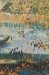 Angler and Boat at Pont de Clichy Belgian Wall Tapestry - W-7352